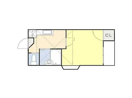 シャトー大塚(1K/2階)の間取り写真