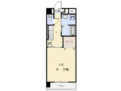 ファーストステージU(1K/5階)の間取り写真