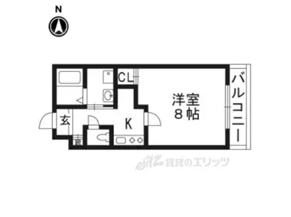 ブランドールO&A(1K/2階)の間取り写真