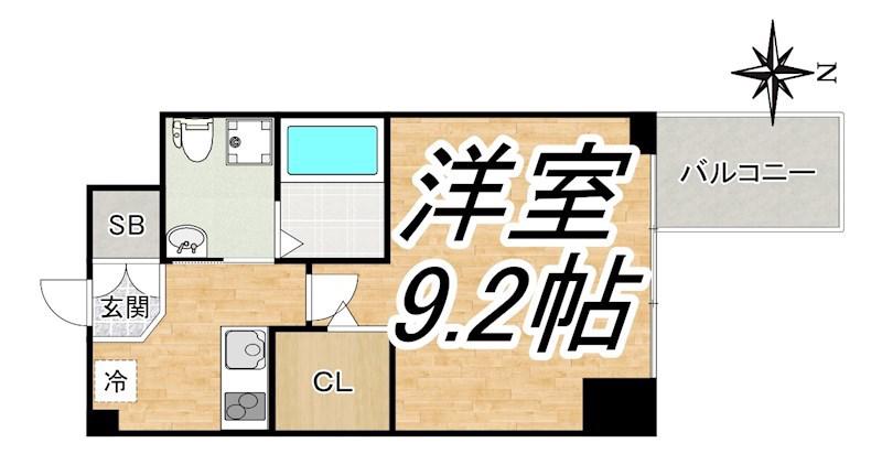 HS梅田イースト(1K/10階)の間取り写真