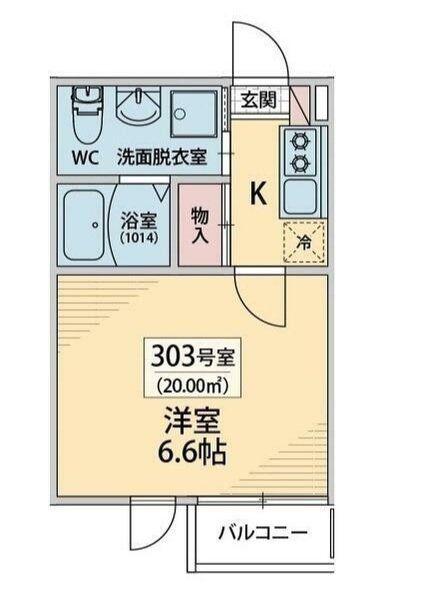 ライブリー千葉松波(1K/3階)の間取り写真
