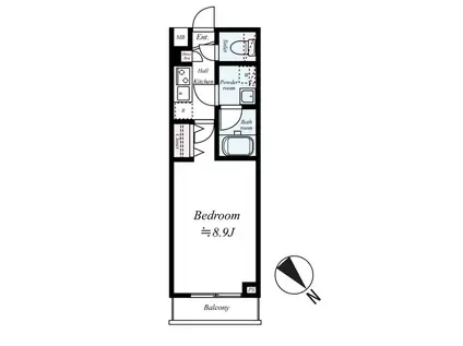 AXAS新江古田(1K/1階)の間取り写真