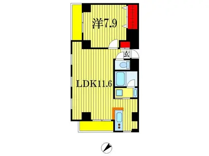 T・FORT吾妻台(1LDK/3階)の間取り写真