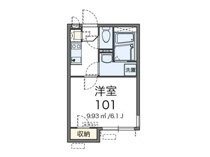レオネクストシャイン浦和(1K/2階)の間取り写真