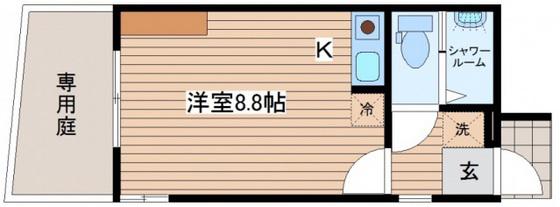 SOL LEVANTE KAIROEN(ワンルーム/1階)の間取り写真