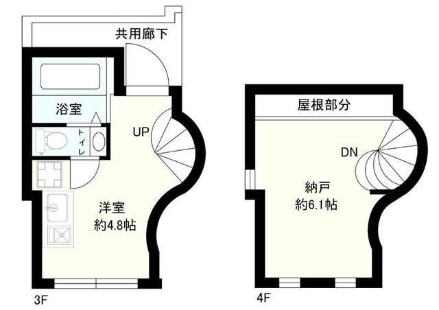 CONTEL NAKANOBU(ワンルーム/3階)の間取り写真