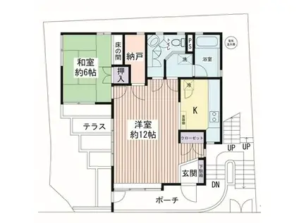 SHハイツIII(1LDK/1階)の間取り写真