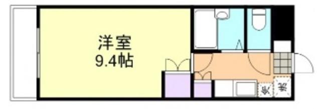 倉敷ライフ・キャンパスD棟(1K/2階)の間取り写真