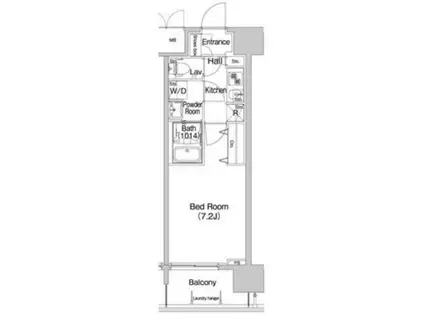 コンフォリア心斎橋イースト(1K/12階)の間取り写真