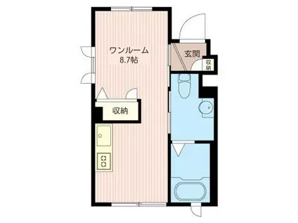 シャルマンシャンプル(ワンルーム/1階)の間取り写真