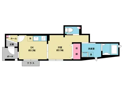 京急空港線 糀谷駅 徒歩2分 3階建 築15年(1DK/1階)の間取り写真