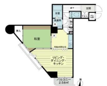 日神パレス吉野町(1LDK/3階)の間取り写真