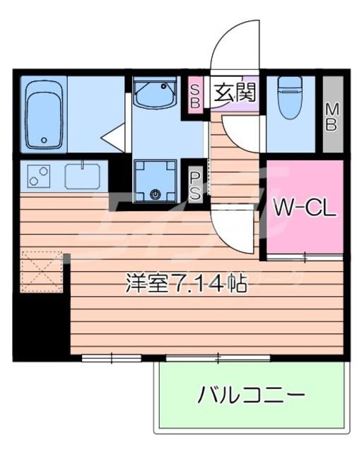 ドゥーエ江坂III(ワンルーム/5階)の間取り写真