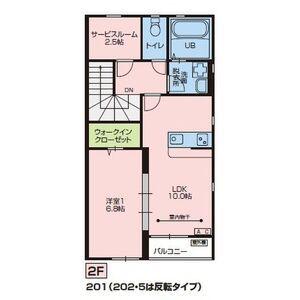 カルム御前通(1LDK/2階)の間取り写真