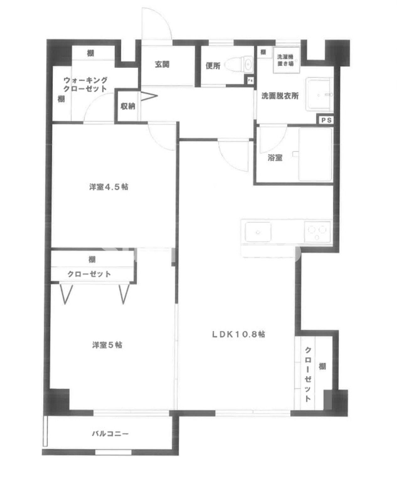 オリエンタル大濠(2LDK/6階)の間取り写真