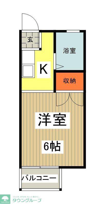 コーポヴェルデ(1K/2階)の間取り写真