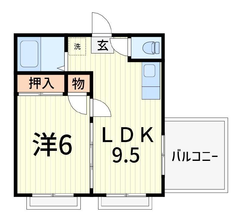 第二吉田ビル(2K/3階)の間取り写真
