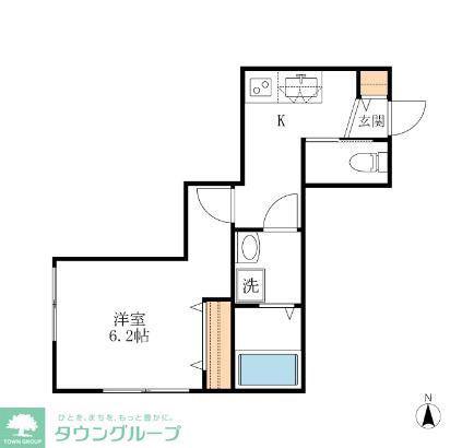 PLACE1(1K/1階)の間取り写真