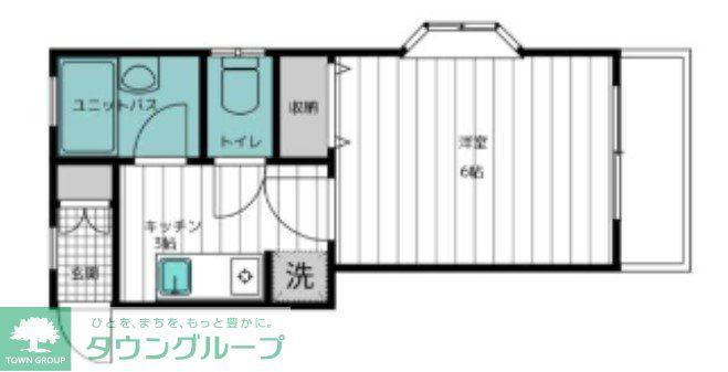 ミキハイム(1K/2階)の間取り写真