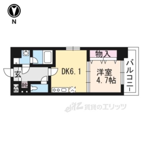 エンゼルプラザ大津長等(1DK/2階)の間取り写真