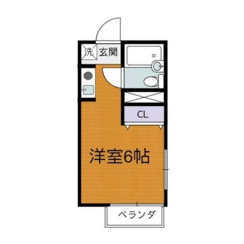 ハイムK(ワンルーム/1階)の間取り写真