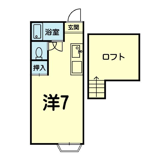 ソレイユ・ココ(ワンルーム/2階)の間取り写真