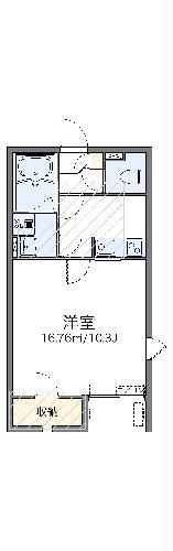 レオネクストリバティー(1K/2階)の間取り写真