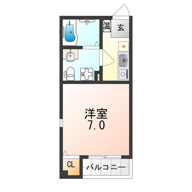 ガーディアンパレス針中野(1K/3階)の間取り写真