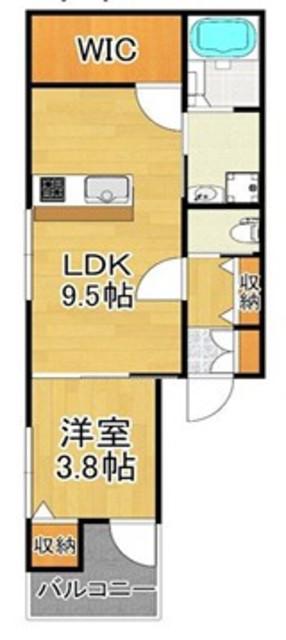 百舌鳥陵南町プロジェクト(1LDK/2階)の間取り写真
