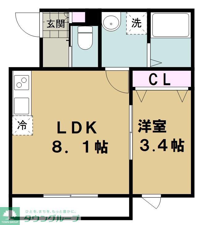 グランアルブル西浦和(1LDK/1階)の間取り写真
