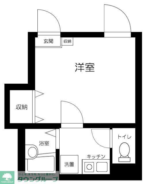 HIDAMARI OHGI(1K/1階)の間取り写真