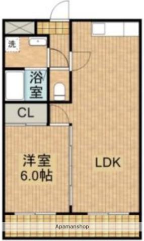 オメガシティ宮崎I(1LDK/6階)の間取り写真