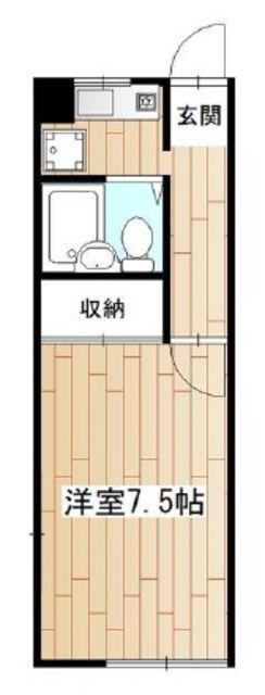 昭和コーポ川越(1K/1階)の間取り写真