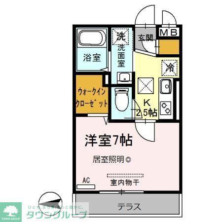 エルヴィータ(1K/1階)の間取り写真