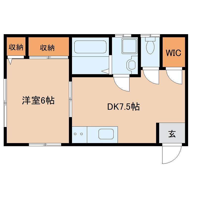 みそらハイツ(1DK/1階)の間取り写真