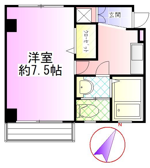グランプレイス西橋本(1K/2階)の間取り写真