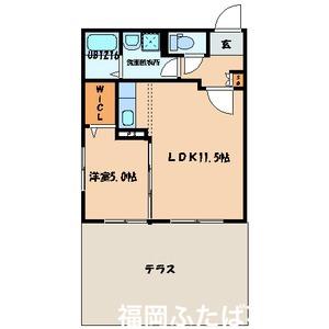 ヴィオレッティ(1LDK/1階)の間取り写真