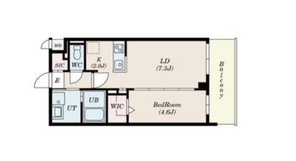 S-RESIDENCE名島(1LDK/5階)の間取り写真