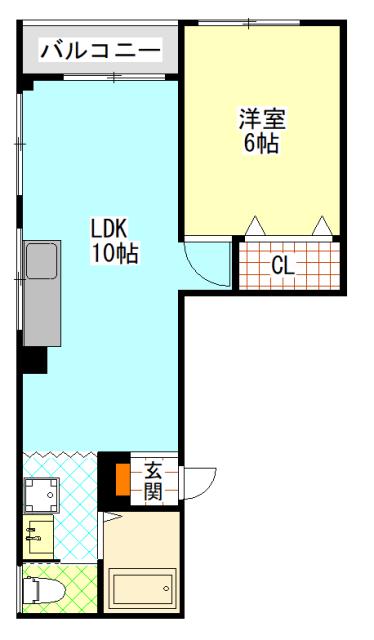 ヴィラ一寸木(1LDK/1階)の間取り写真