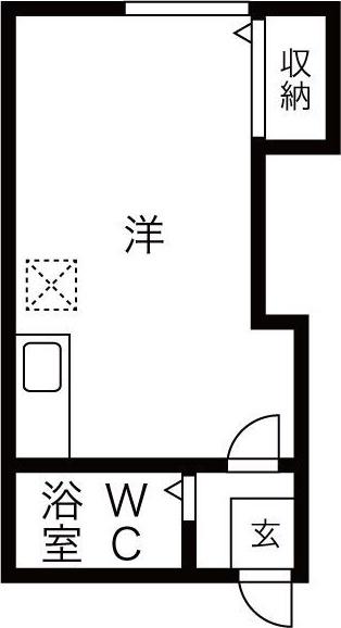 ラセーヌ八軒(ワンルーム/2階)の間取り写真