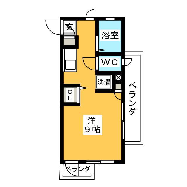 CASA DOMANI(ワンルーム/2階)の間取り写真