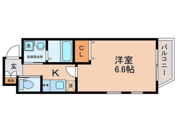 トレアールプレイス(1K/7階)の間取り写真
