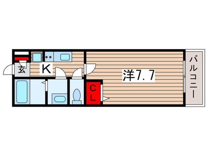 ルミエール幕張本郷(1K/2階)の間取り写真