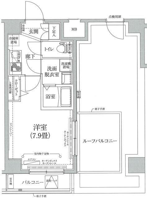 ティモーネ深川リーヴァ(1K/7階)の間取り写真