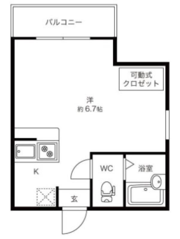 インベスト品川15(ワンルーム/3階)の間取り写真