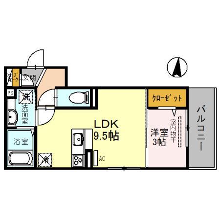 プランドールT(1LDK/2階)の間取り写真