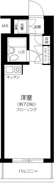 シーアイマンション浅草橋(ワンルーム/3階)の間取り写真