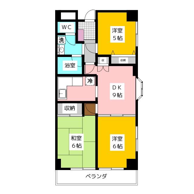 T.S GARDEN田無(3DK/1階)の間取り写真