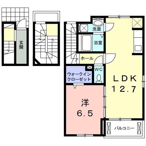 フォレスト サイド(1LDK/3階)の間取り写真