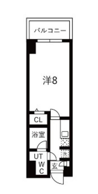アルファコート蕨3(1K/9階)の間取り写真